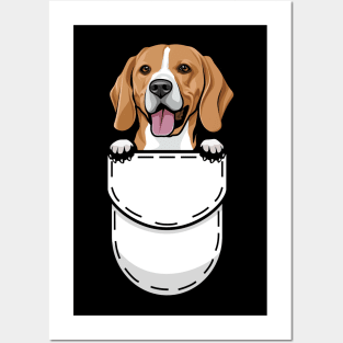 Funny Beagle Pocket Dog Posters and Art